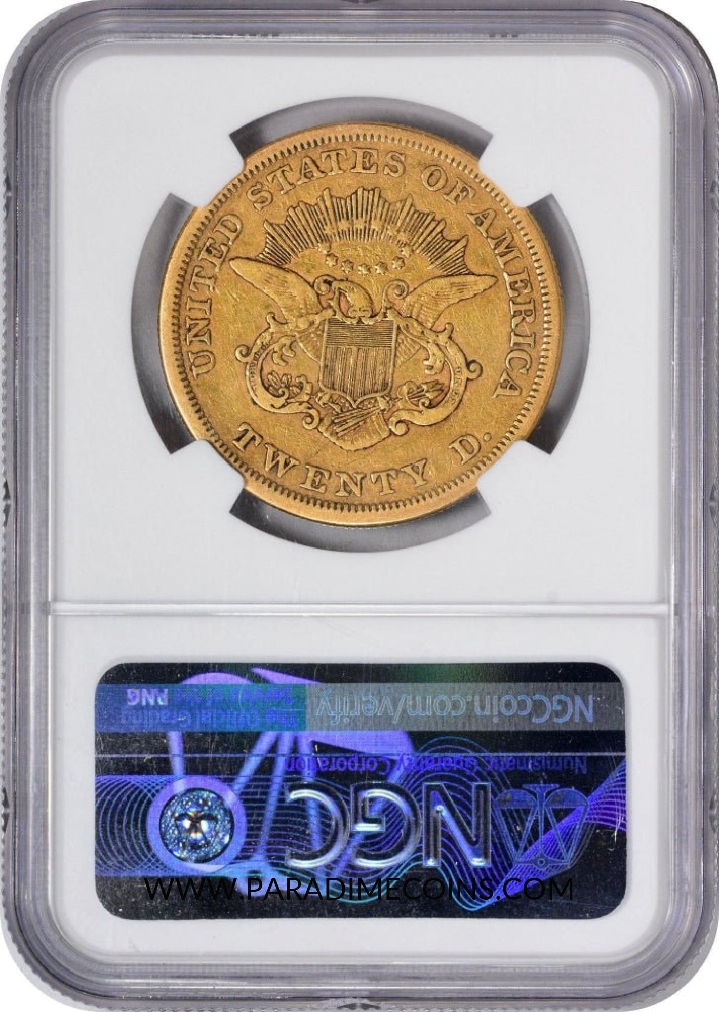 1863 $20 F15 NGC CAC - Paradime Coins | PCGS NGC CACG CAC Rare US Numismatic Coins For Sale