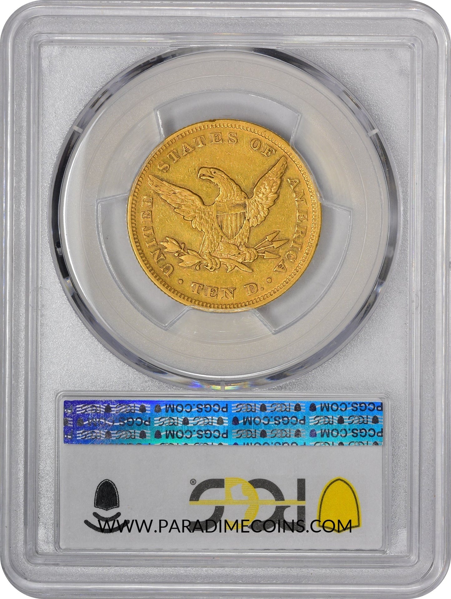1865 $10 XF45 PCGS - Paradime Coins | PCGS NGC CACG CAC Rare US Numismatic Coins For Sale