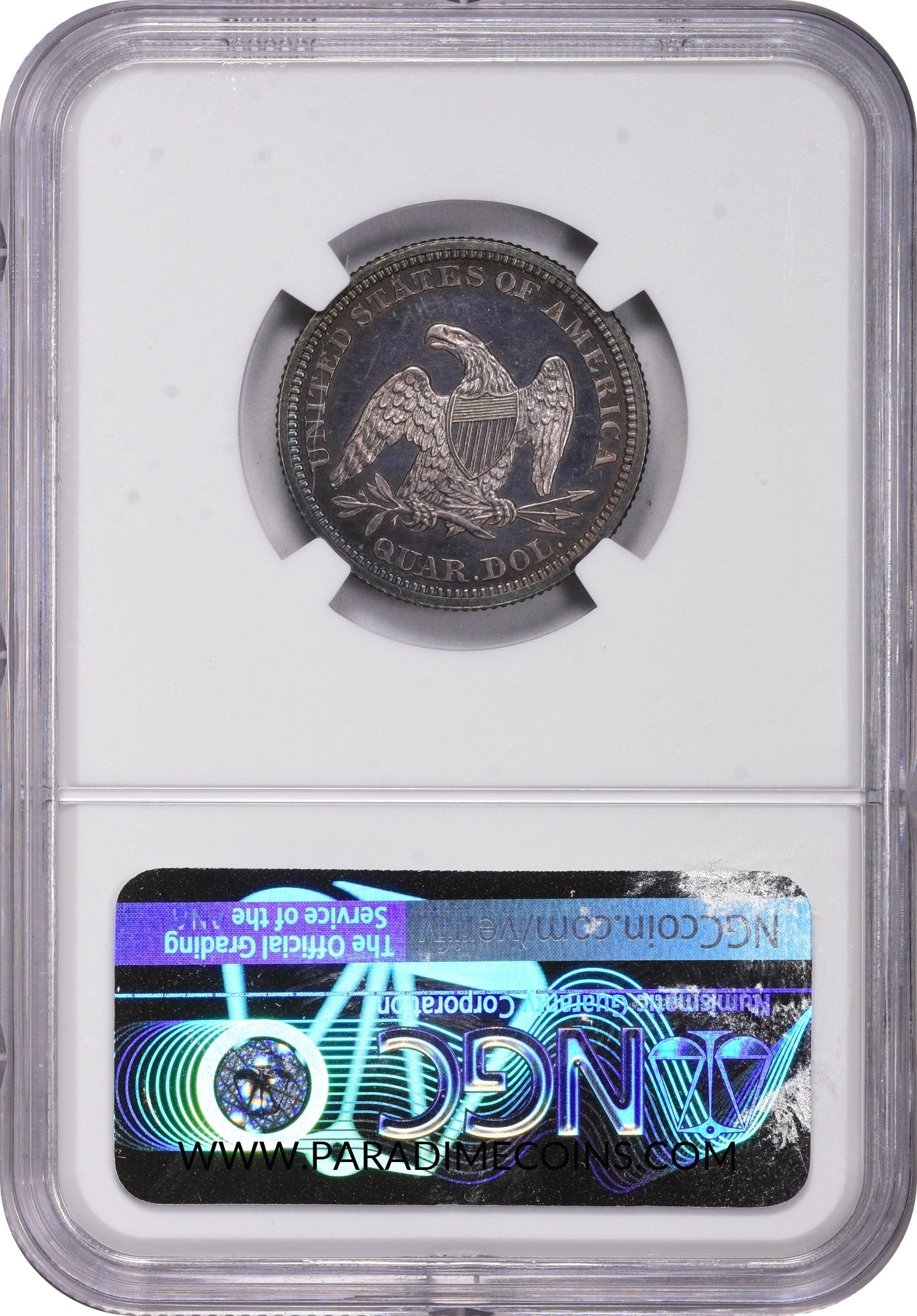 1865 25C PR62 CAMEO NGC CAC - Paradime Coins | PCGS NGC CACG CAC Rare US Numismatic Coins For Sale