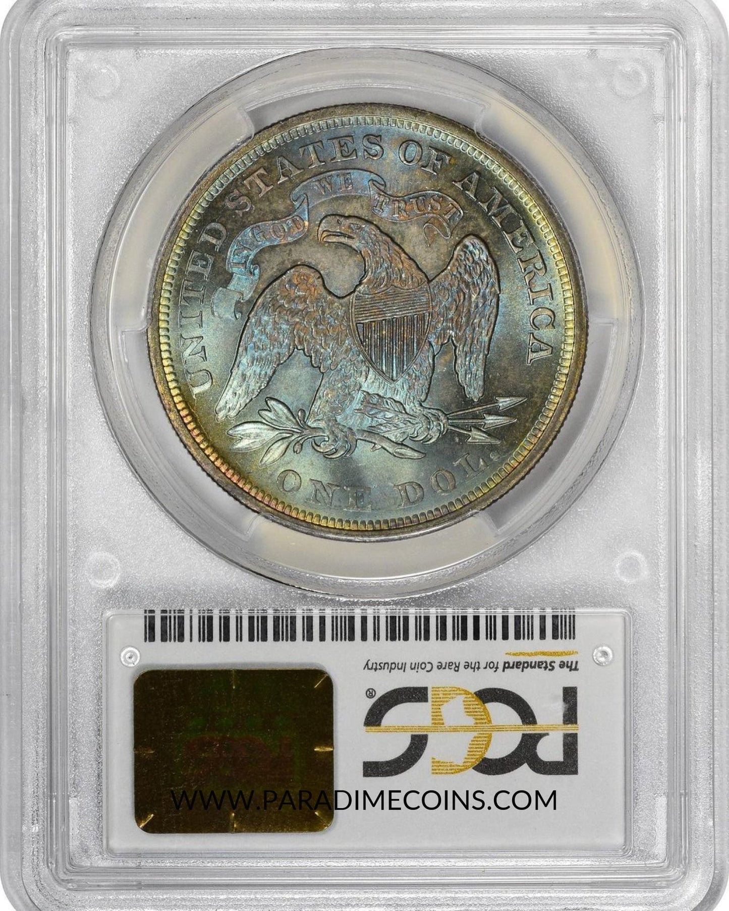 1866 Motto $1 MS67 PCGS - Paradime Coins | PCGS NGC CACG CAC Rare US Numismatic Coins For Sale