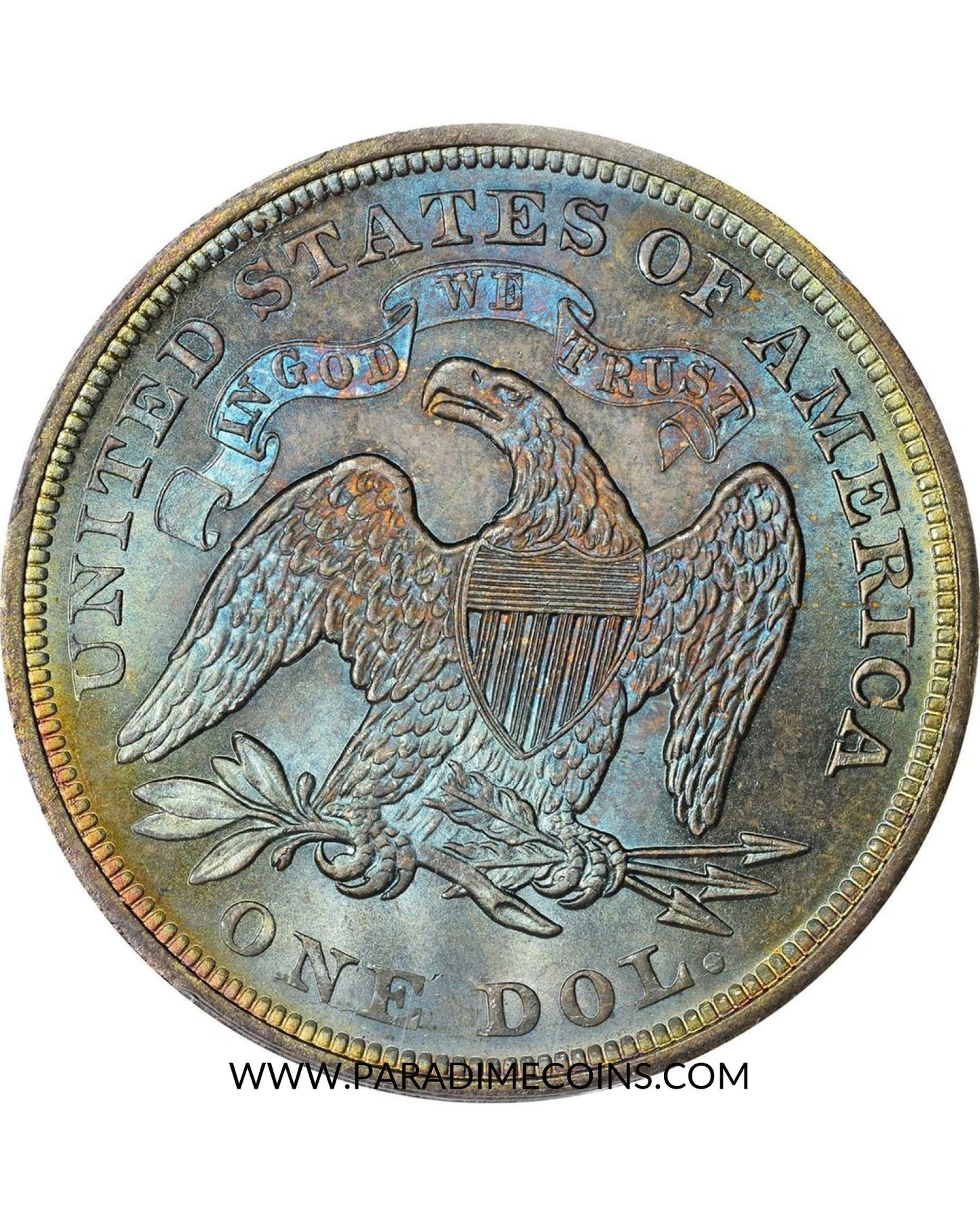 1866 Motto $1 MS67 PCGS - Paradime Coins | PCGS NGC CACG CAC Rare US Numismatic Coins For Sale