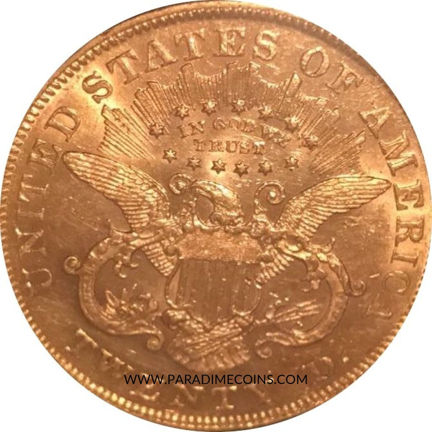 1869 $20 AU58 PCGS - Paradime Coins | PCGS NGC CACG CAC Rare US Numismatic Coins For Sale