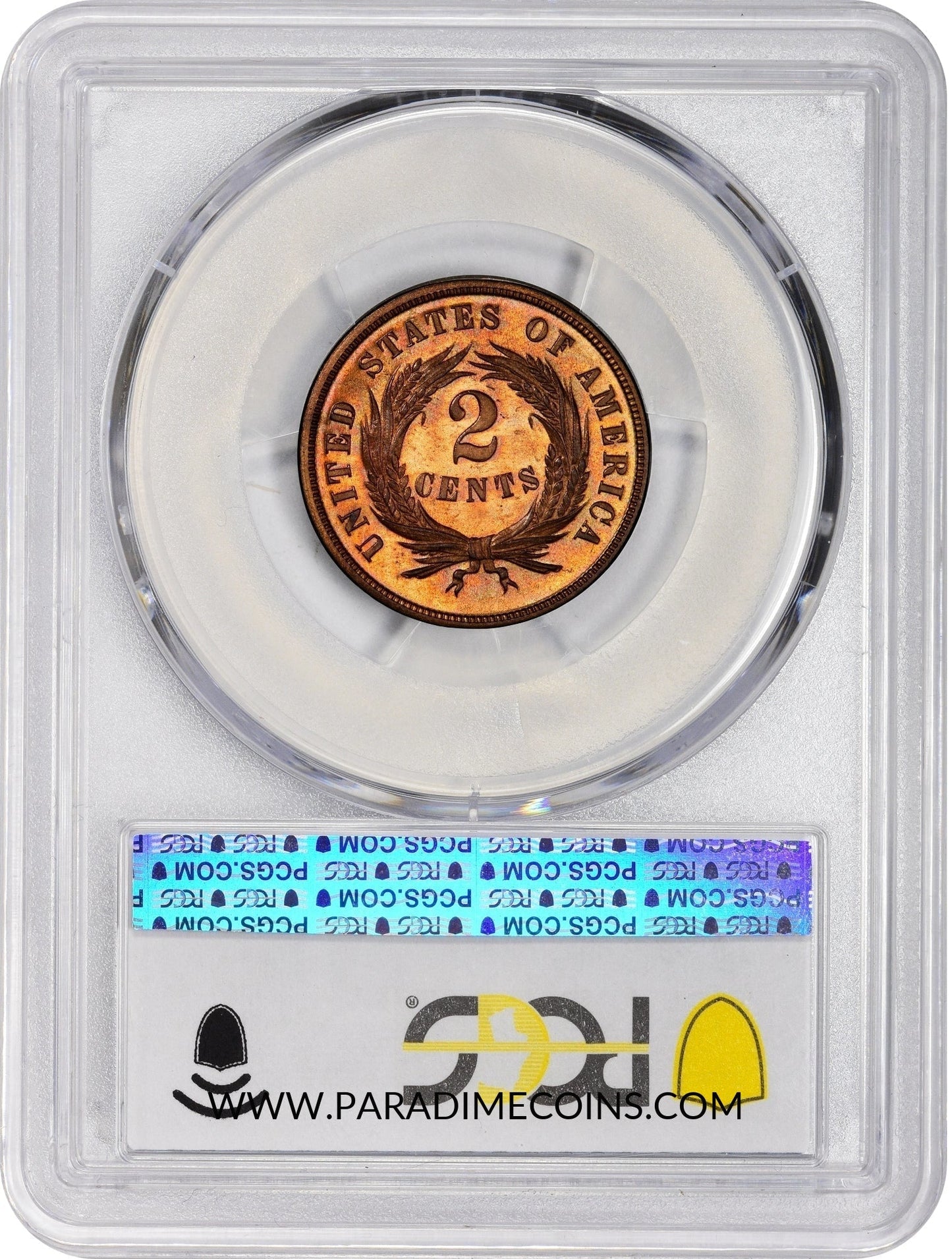 1870 2C PR66+ RB PCGS CAC - Paradime Coins | PCGS NGC CACG CAC Rare US Numismatic Coins For Sale
