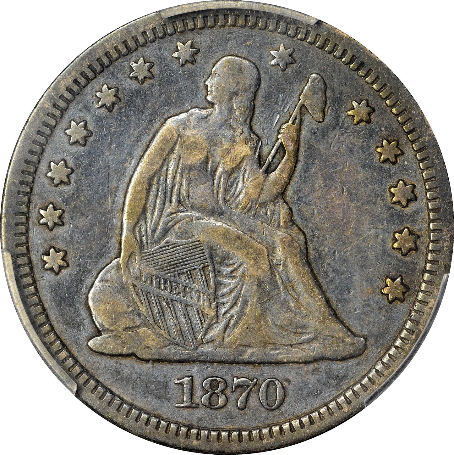 1870-CC 25C VF25 PCGS - Paradime Coins | PCGS NGC CACG CAC Rare US Numismatic Coins For Sale