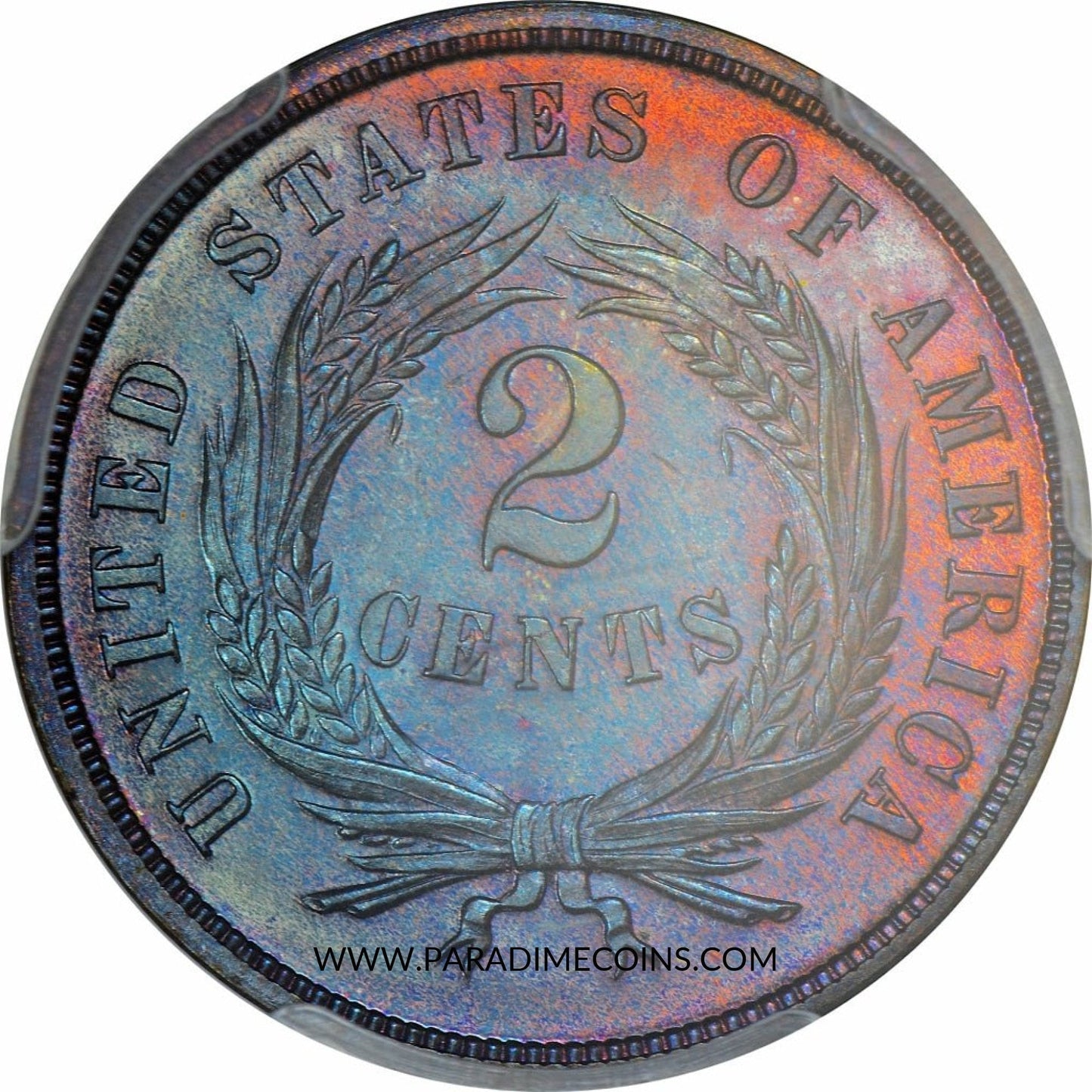 1870 2C PR66 RB PCGS CAC - Paradime Coins | PCGS NGC CACG CAC Rare US Numismatic Coins For Sale