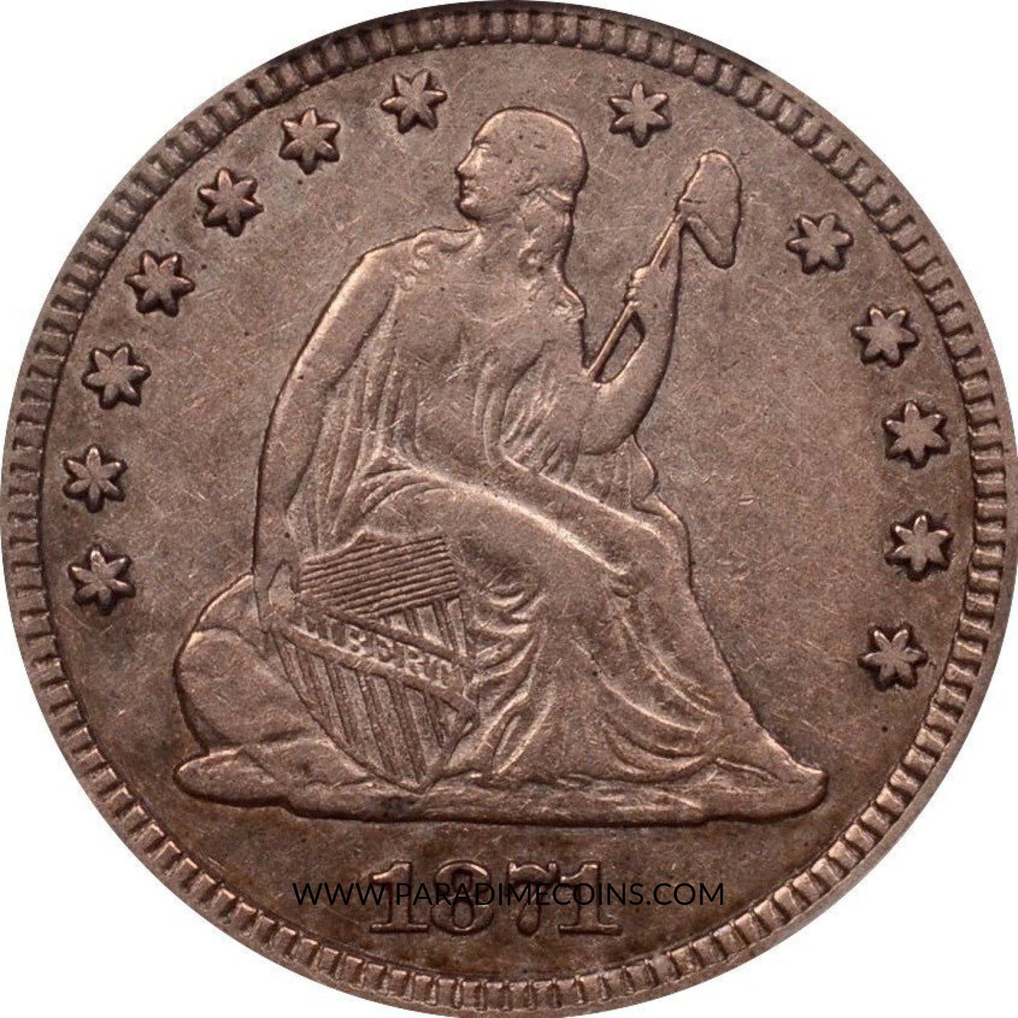 1871-S 25C XF40 PCGS - Paradime Coins | PCGS NGC CACG CAC Rare US Numismatic Coins For Sale
