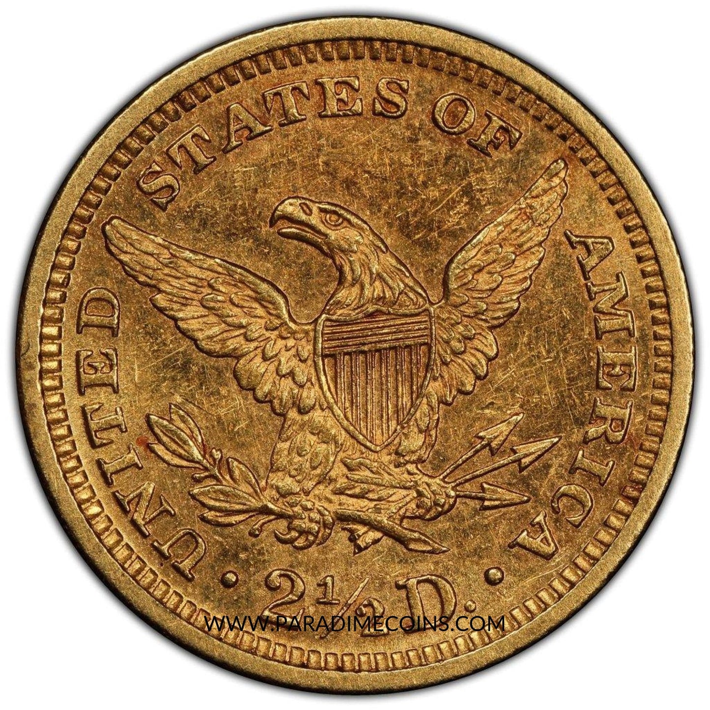 1874 $2.5 MS62 PCGS CAC - Paradime Coins | PCGS NGC CACG CAC Rare US Numismatic Coins For Sale