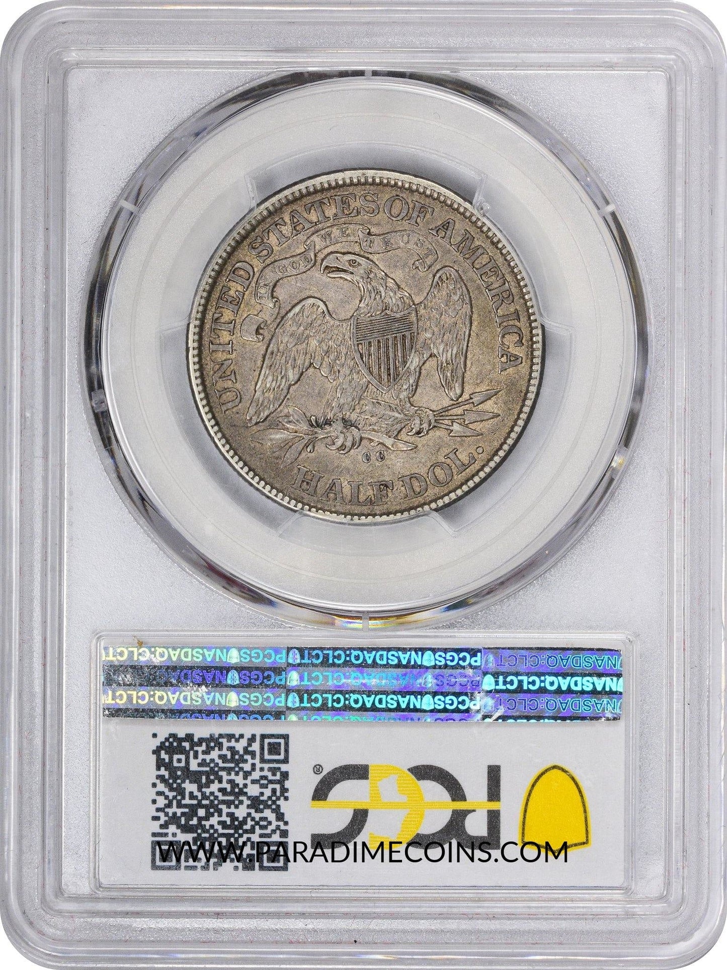 1875-CC 50C AU50 PCGS CAC - Paradime Coins | PCGS NGC CACG CAC Rare US Numismatic Coins For Sale