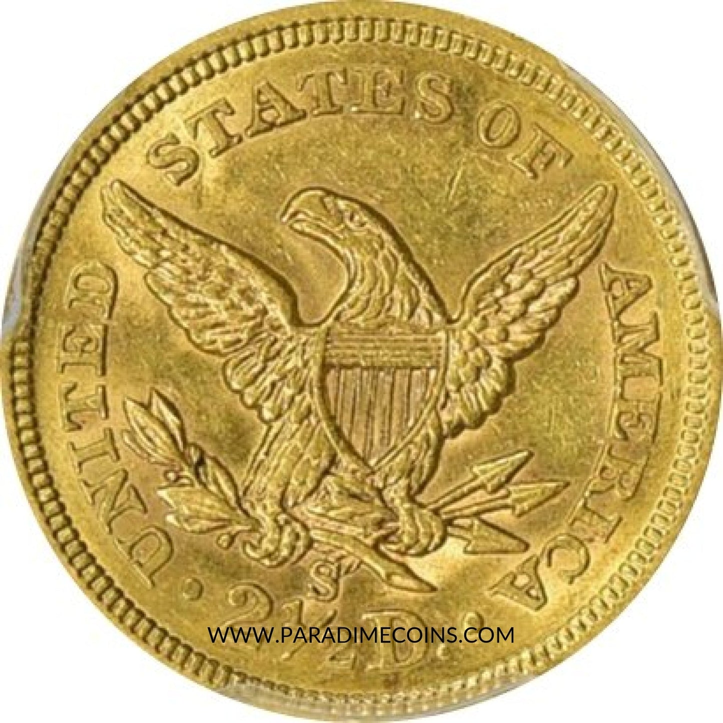 1875-S $2.5 AU58 PCGS - Paradime Coins | PCGS NGC CACG CAC Rare US Numismatic Coins For Sale