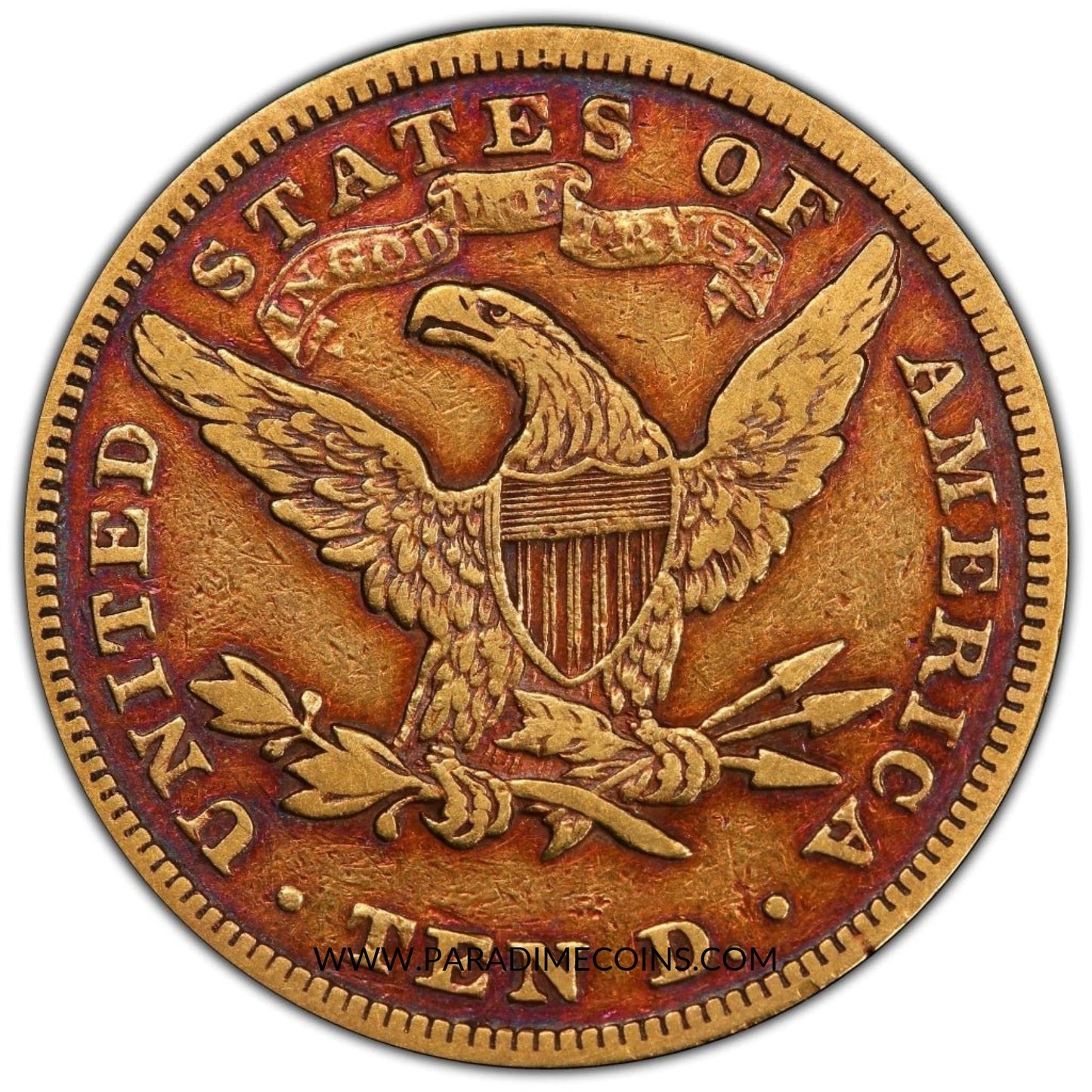 1876 $10 VF25 PCGS CAC - Paradime Coins | PCGS NGC CACG CAC Rare US Numismatic Coins For Sale
