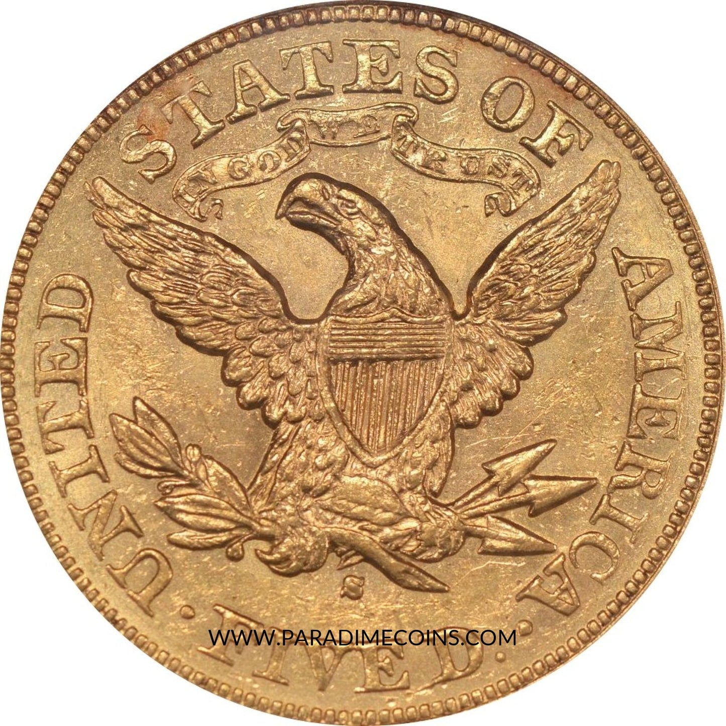 1877-S $5 MS61 NGC - Paradime Coins | PCGS NGC CACG CAC Rare US Numismatic Coins For Sale
