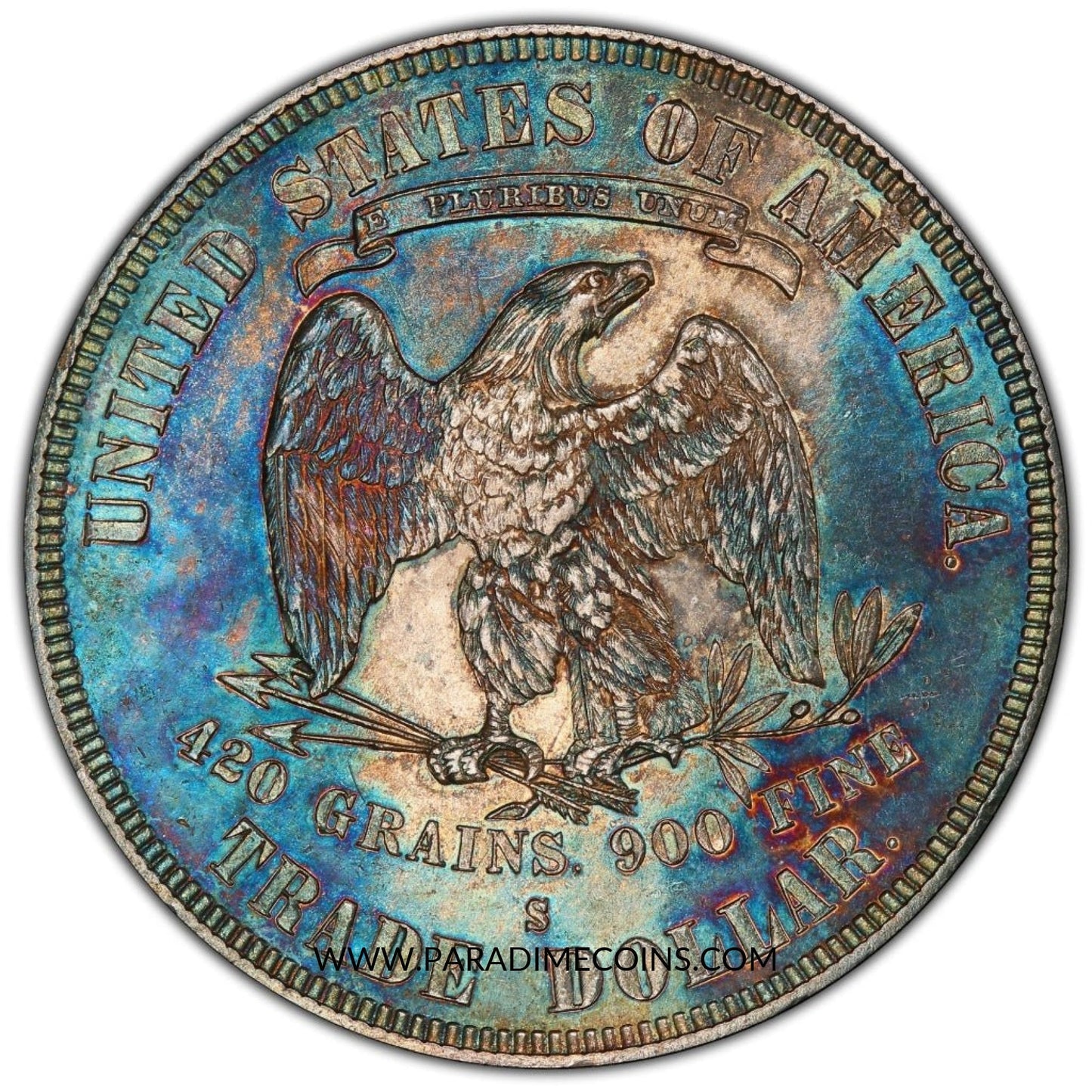 1877-S T$1 MS61 PCGS - Paradime Coins | PCGS NGC CACG CAC Rare US Numismatic Coins For Sale