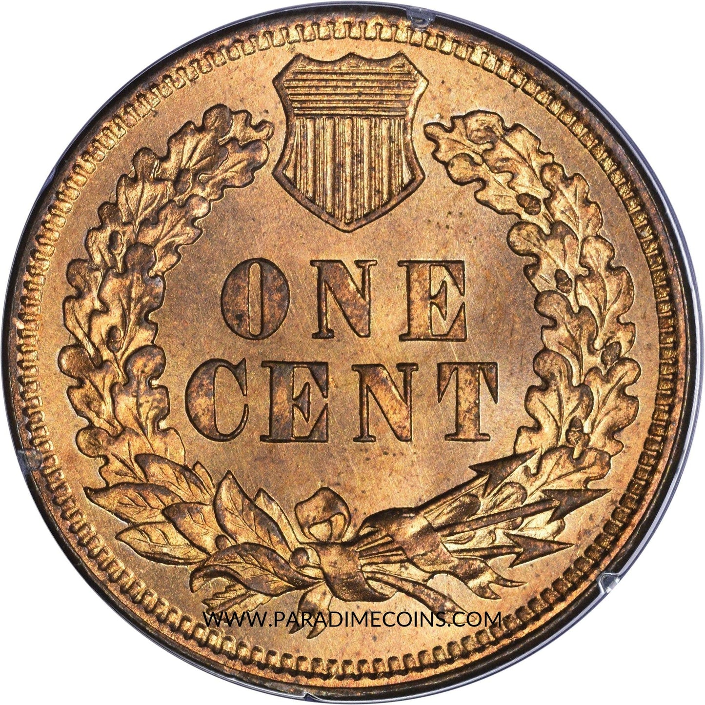 1878 1C MS65RD RATTLER PCGS PHOTO SEAL - Paradime Coins | PCGS NGC CACG CAC Rare US Numismatic Coins For Sale