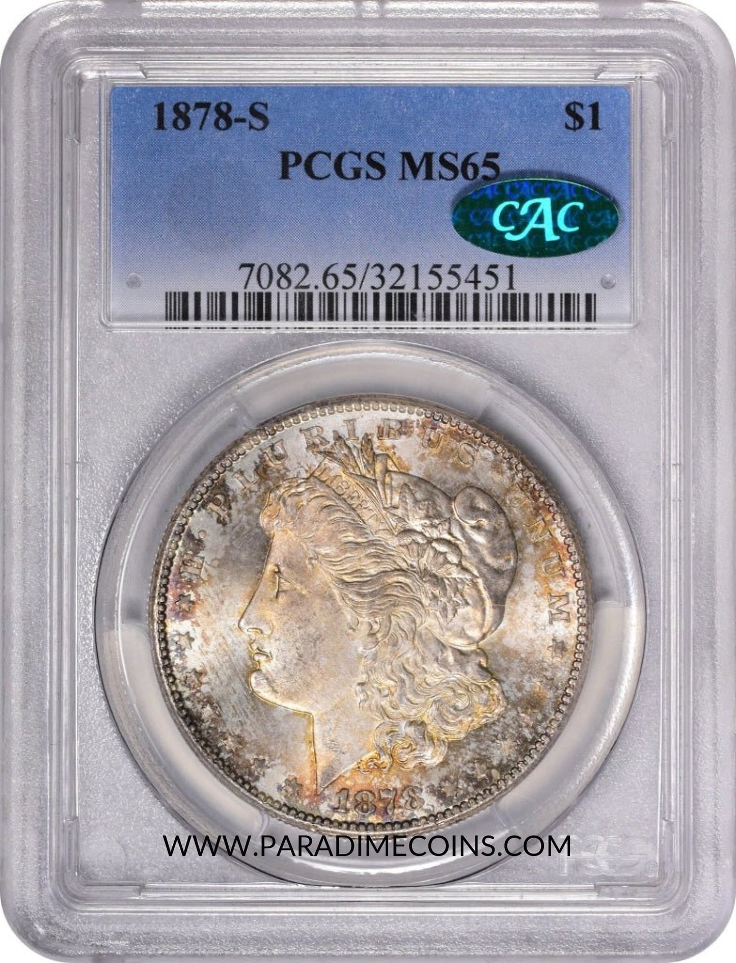1878-S $1 MS65 PCGS CAC - Paradime Coins | PCGS NGC CACG CAC Rare US Numismatic Coins For Sale
