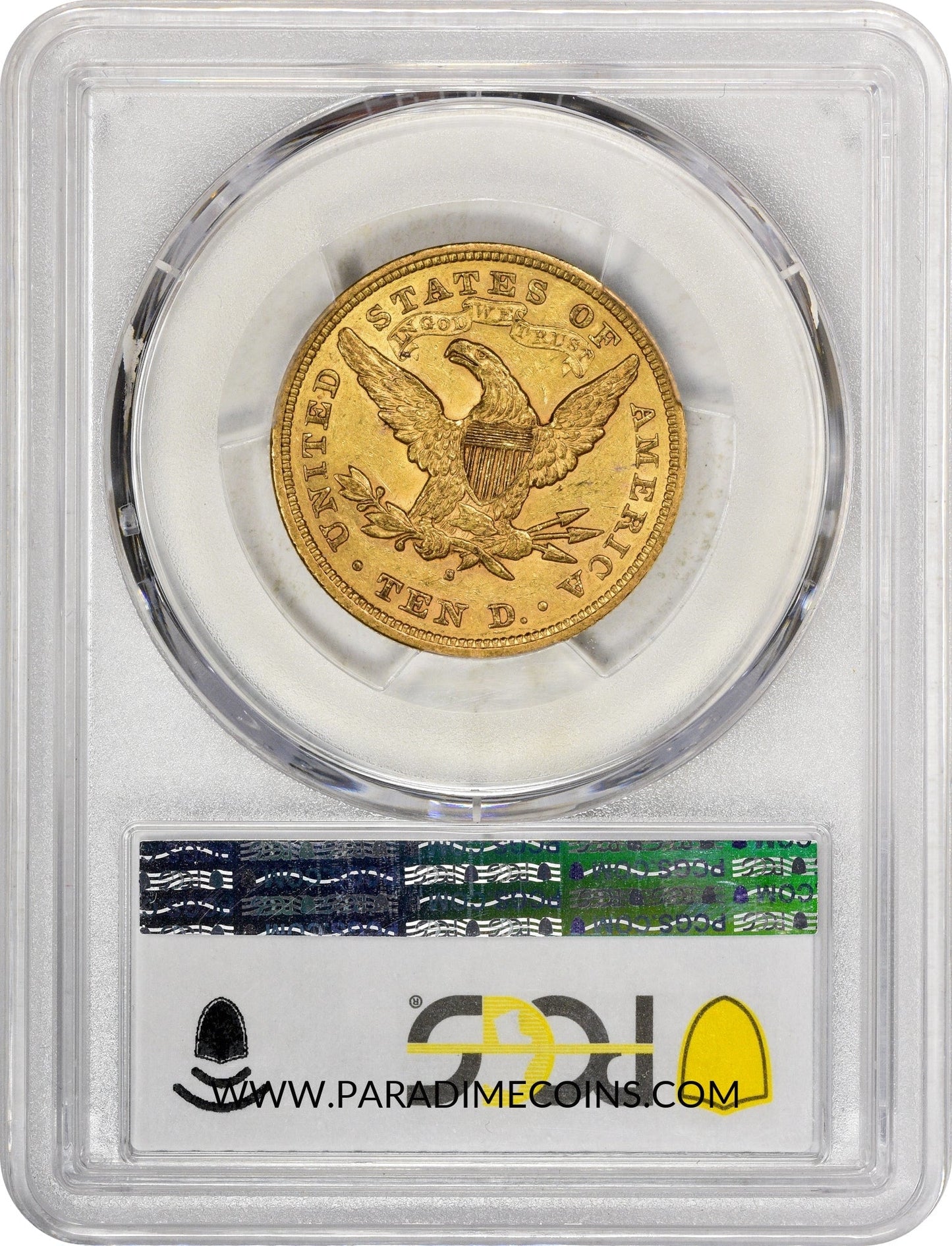 1878-S $10 AU58 PCGS CAC - Paradime Coins | PCGS NGC CACG CAC Rare US Numismatic Coins For Sale