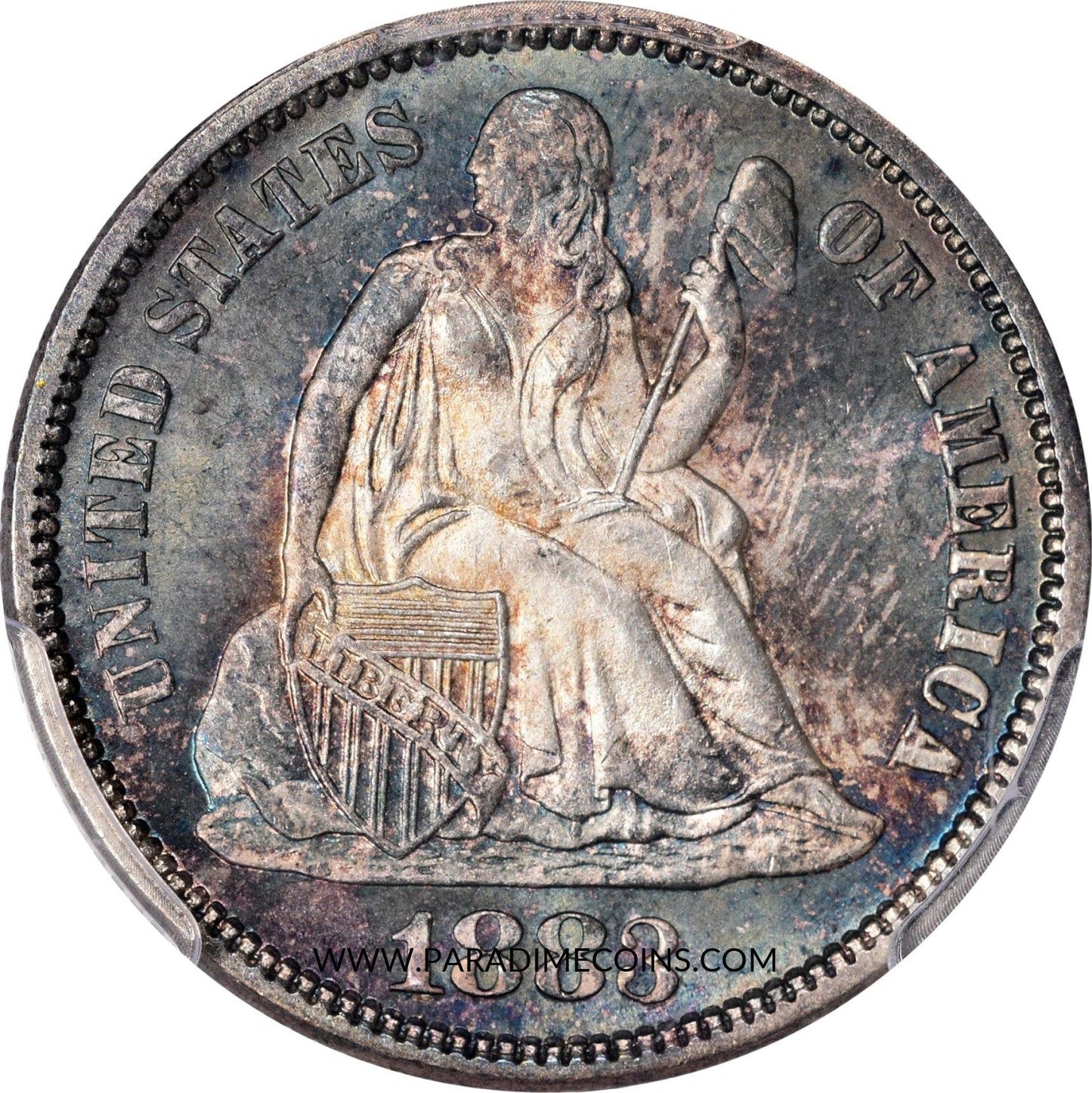 1883 10C MS67 PCGS CAC - Paradime Coins | PCGS NGC CACG CAC Rare US Numismatic Coins For Sale