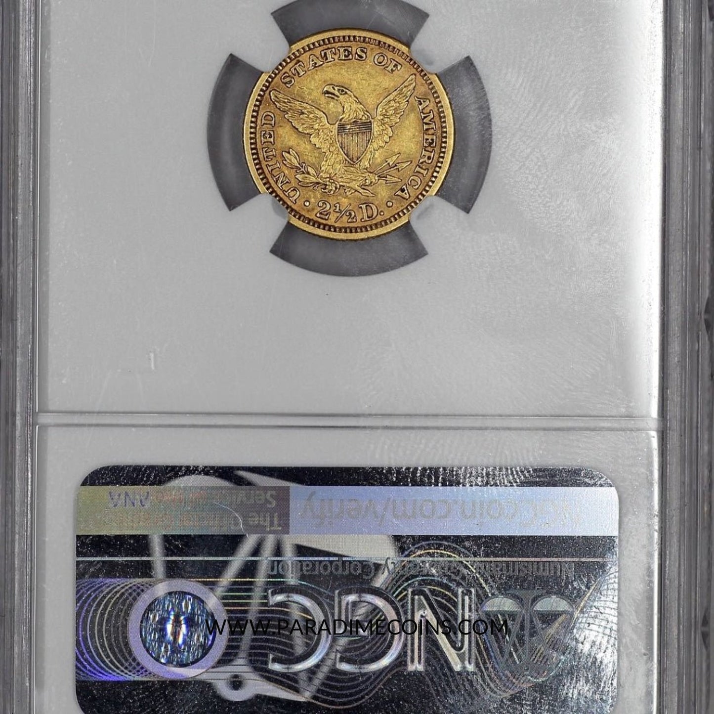 1883 $2.5 AU58 NGC CAC - Paradime Coins | PCGS NGC CACG CAC Rare US Numismatic Coins For Sale