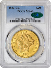 1883-CC $20 MS60 PCGS CAC
