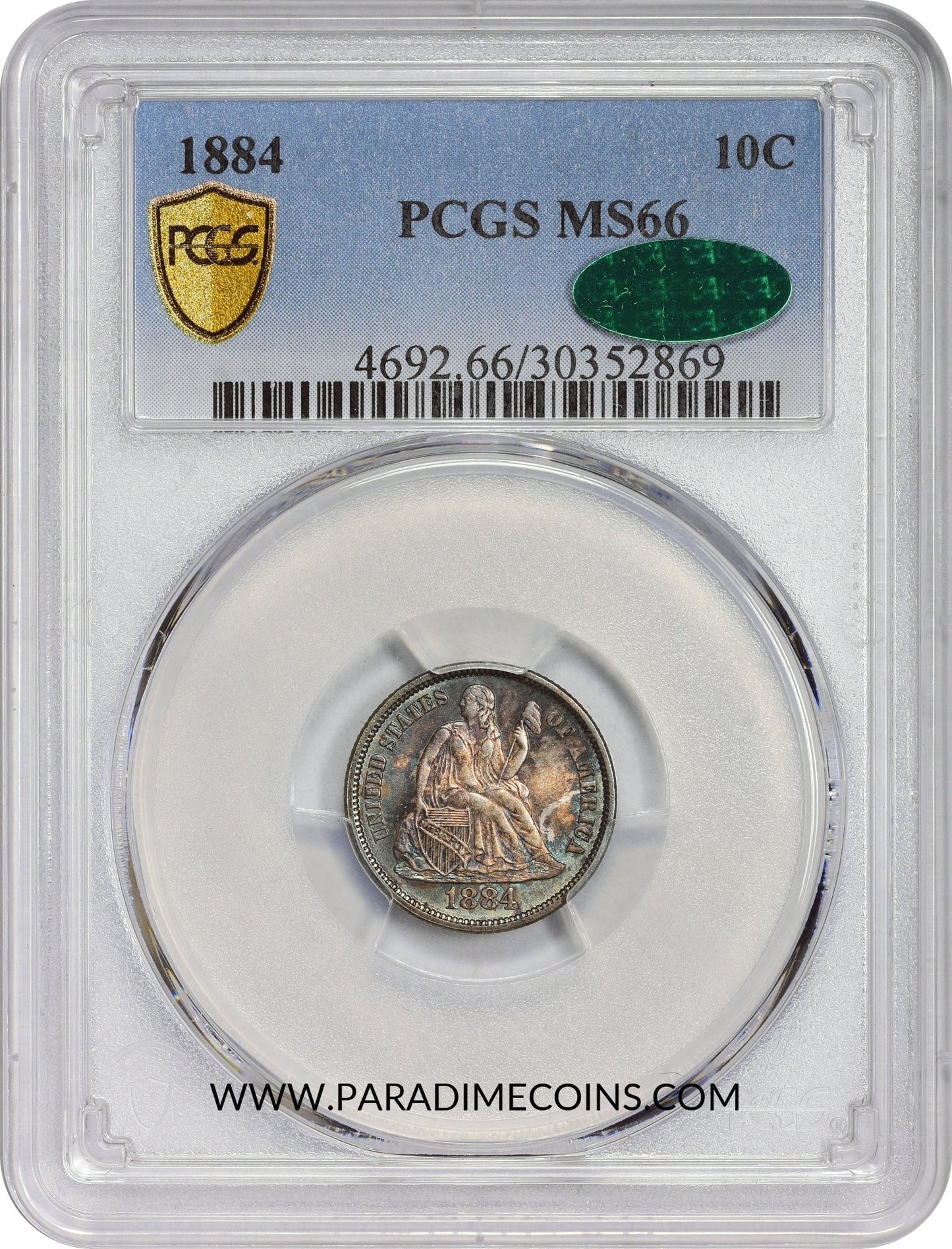 1884 10C MS66 PCGS CAC - Paradime Coins | PCGS NGC CACG CAC Rare US Numismatic Coins For Sale