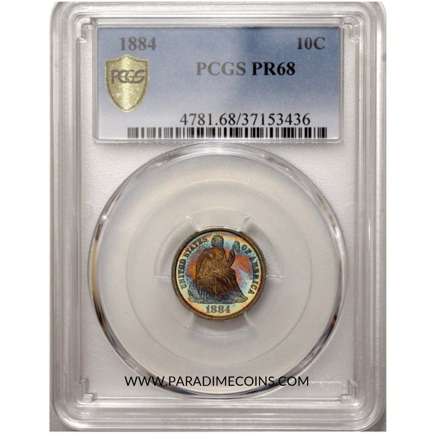 1884 10C PR68 PCGS - Paradime Coins | PCGS NGC CACG CAC Rare US Numismatic Coins For Sale