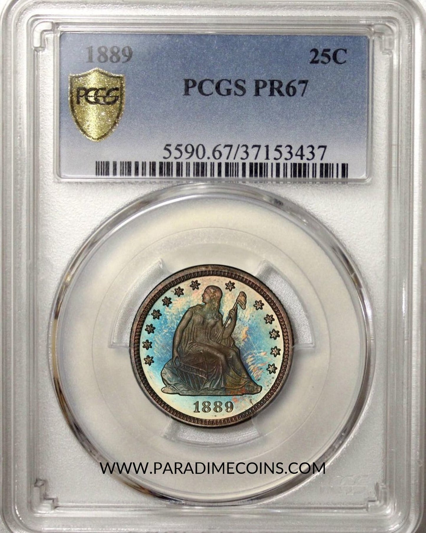 1889 25C PR67 PCGS - Paradime Coins | PCGS NGC CACG CAC Rare US Numismatic Coins For Sale