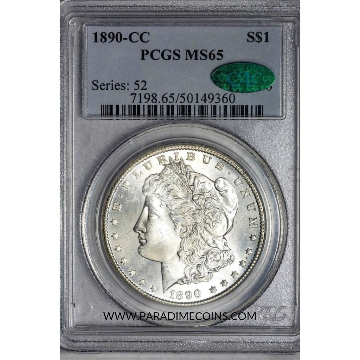 1890 $1 MS65 PCGS CAC - Paradime Coins | PCGS NGC CACG CAC Rare US Numismatic Coins For Sale