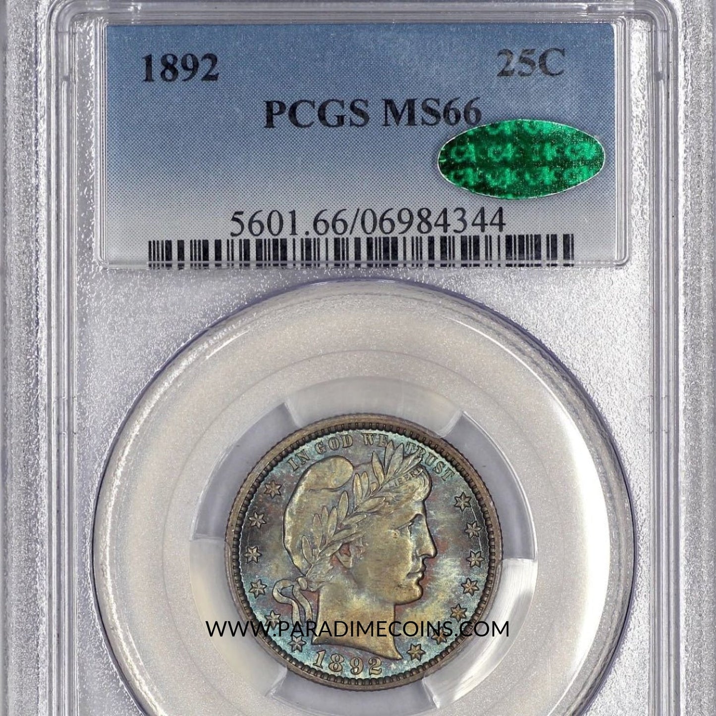 1892 25C MS66 PCGS CAC - Paradime Coins | PCGS NGC CACG CAC Rare US Numismatic Coins For Sale