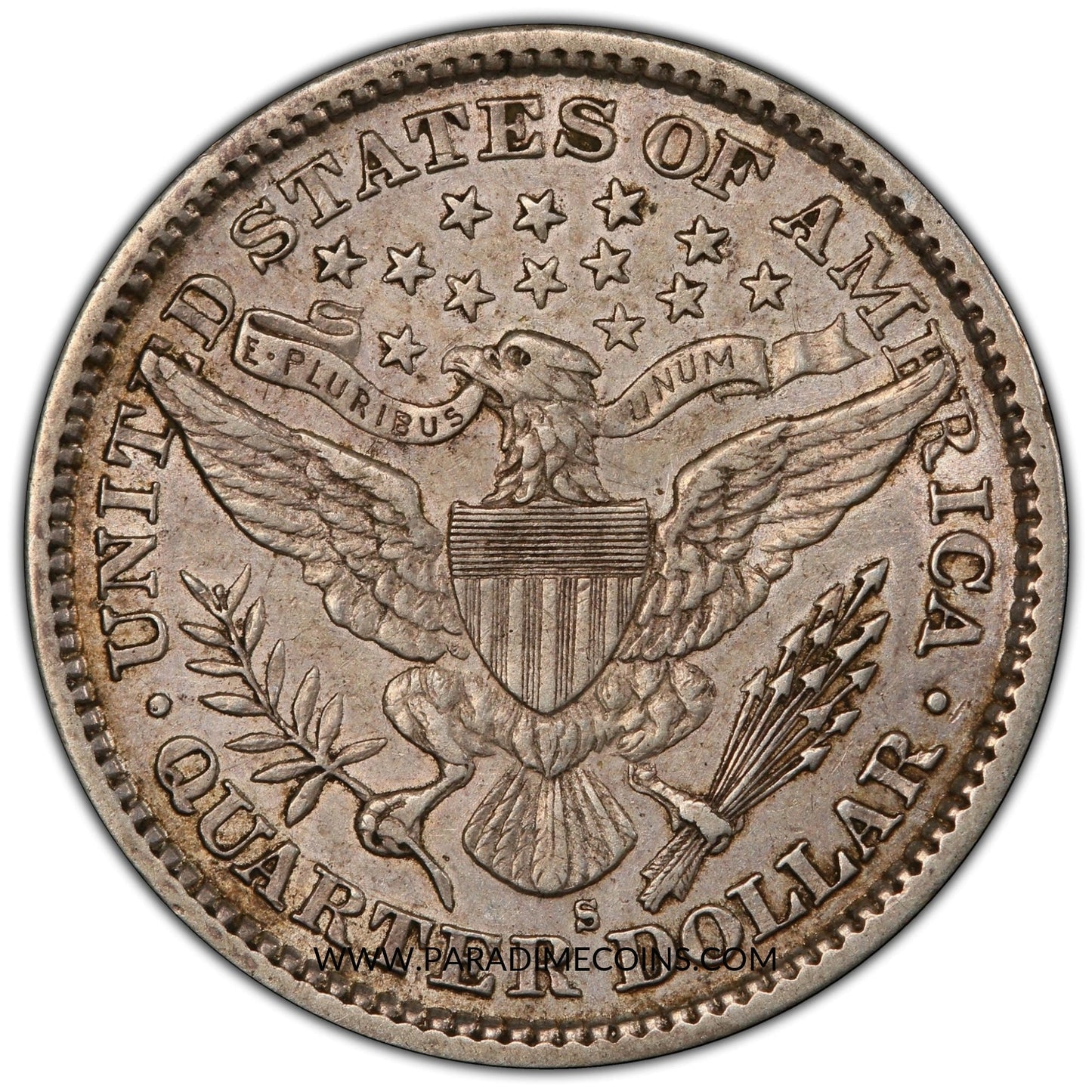 1896-S 25C XF45 PCGS CAC - Paradime Coins | PCGS NGC CACG CAC Rare US Numismatic Coins For Sale