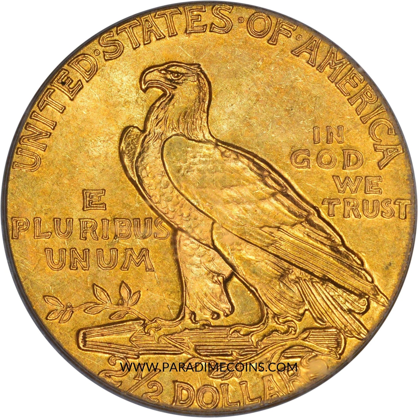 1908 $2.5 MS64 PCGS CAC - Paradime Coins | PCGS NGC CACG CAC Rare US Numismatic Coins For Sale