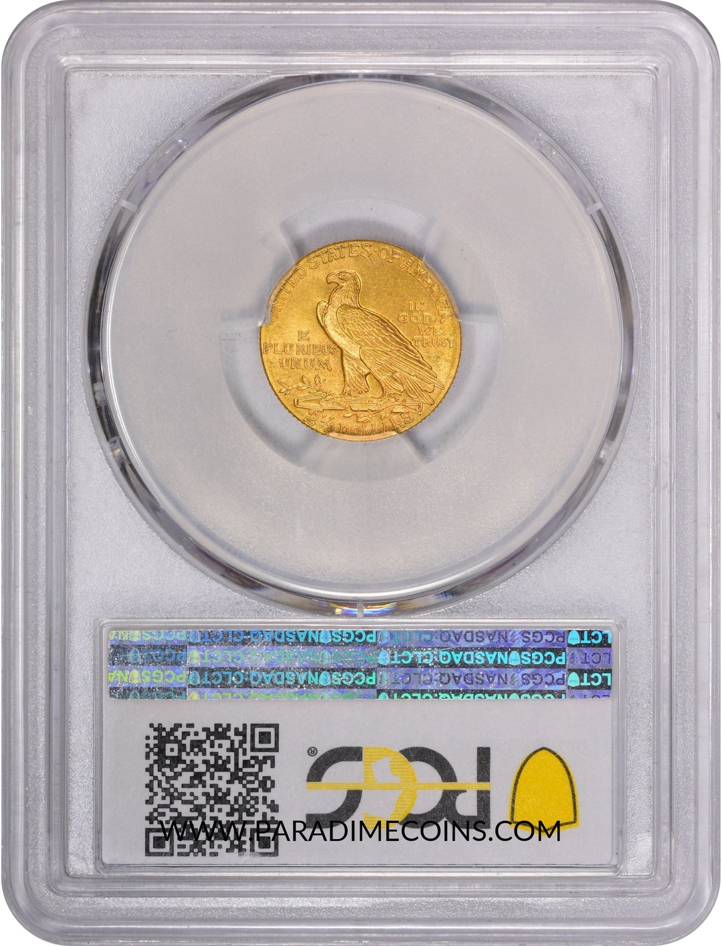 1909 $2.5 MS65 PCGS CAC - Paradime Coins | PCGS NGC CACG CAC Rare US Numismatic Coins For Sale