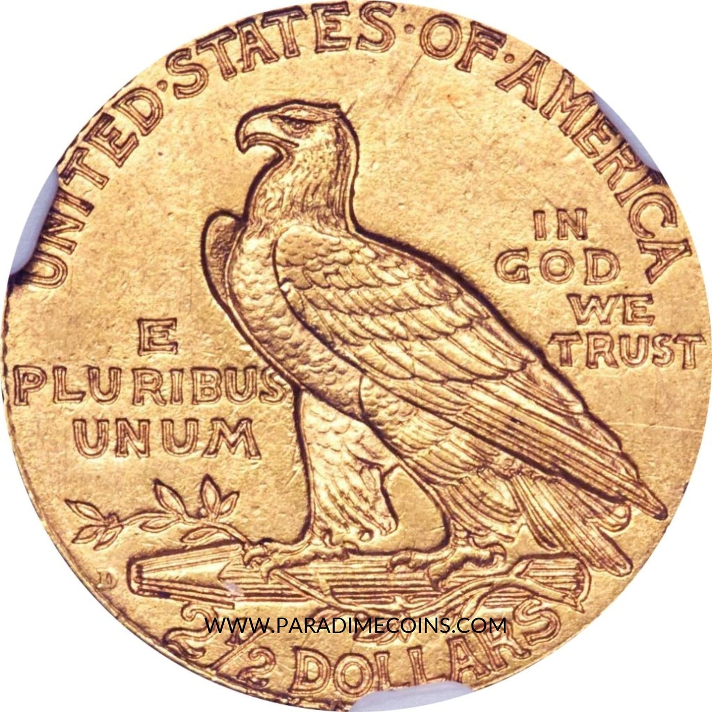 1911-D $2.5 STRONG D AU55 NGC CAC - Paradime Coins | PCGS NGC CACG CAC Rare US Numismatic Coins For Sale