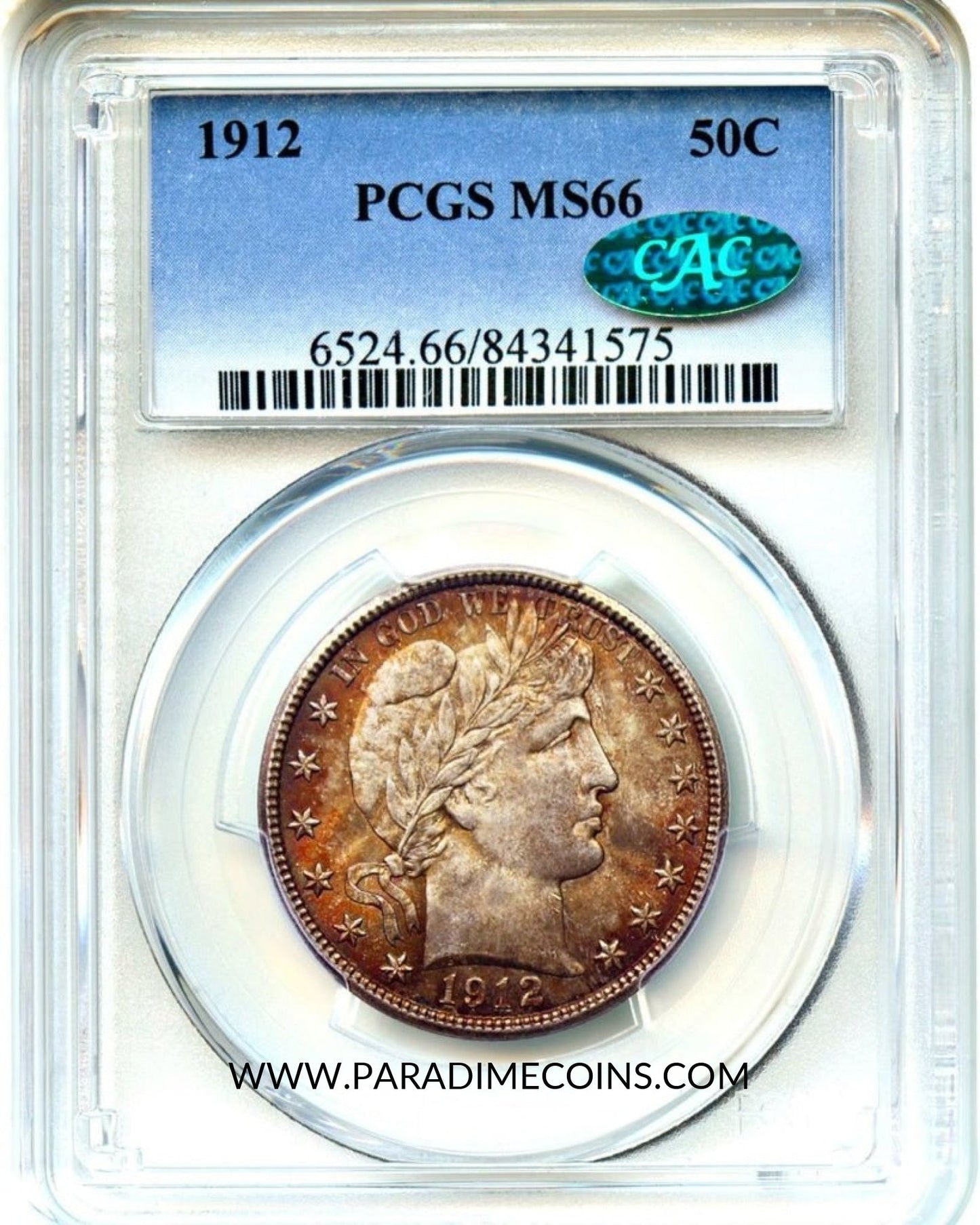1912 50C MS66 PCGS CAC - Paradime Coins | PCGS NGC CACG CAC Rare US Numismatic Coins For Sale