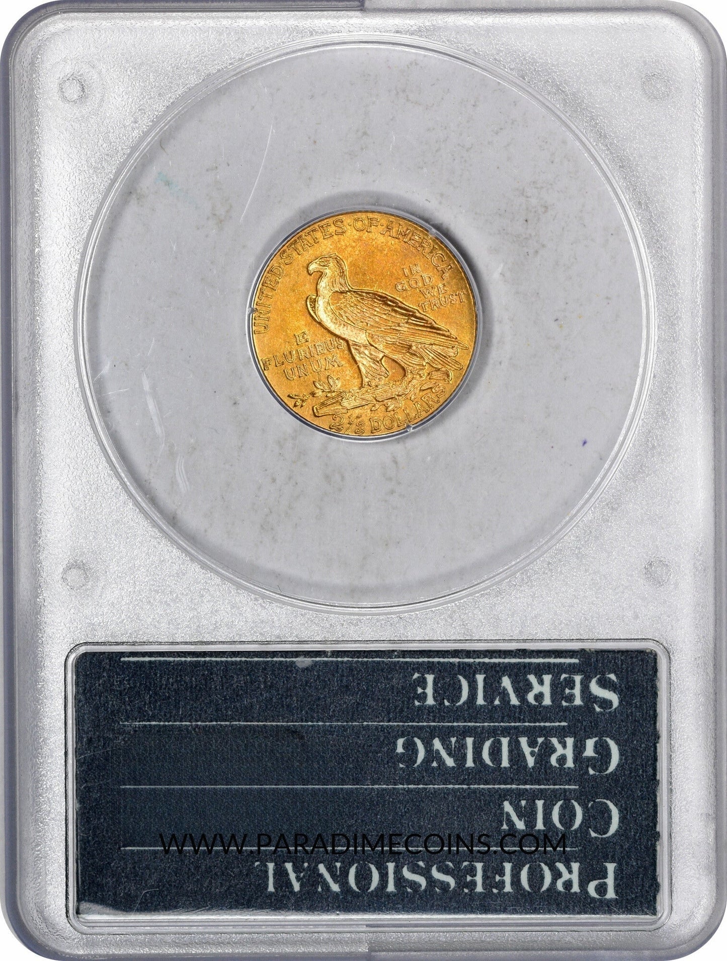1915 $2.5 AU58 OGH RATTLER PCGS CAC - Paradime Coins | PCGS NGC CACG CAC Rare US Numismatic Coins For Sale