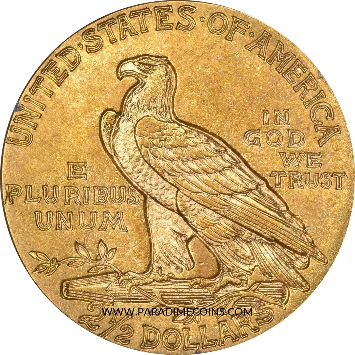 1915 $2.5 AU58 OGH RATTLER PCGS CAC - Paradime Coins | PCGS NGC CACG CAC Rare US Numismatic Coins For Sale