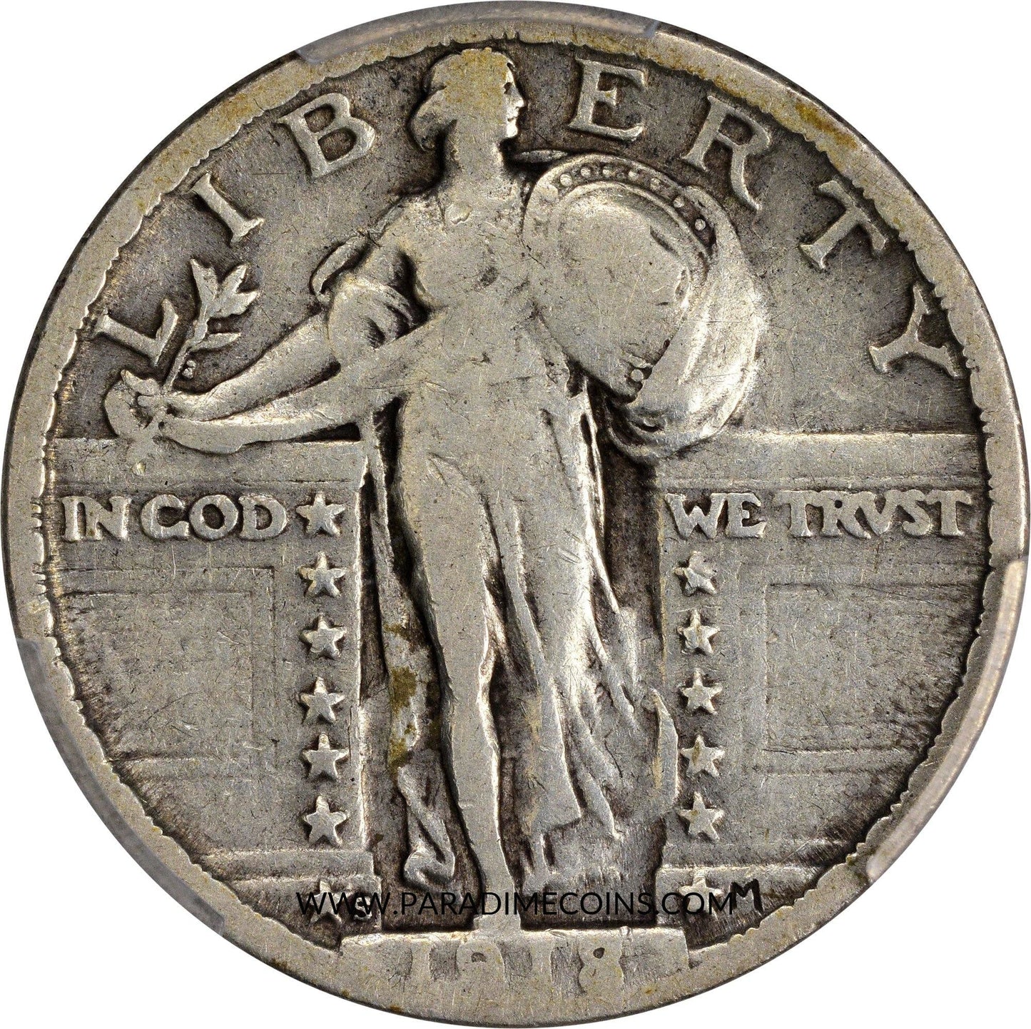1918/7-S 25C F12 PCGS CAC - Paradime Coins | PCGS NGC CACG CAC Rare US Numismatic Coins For Sale