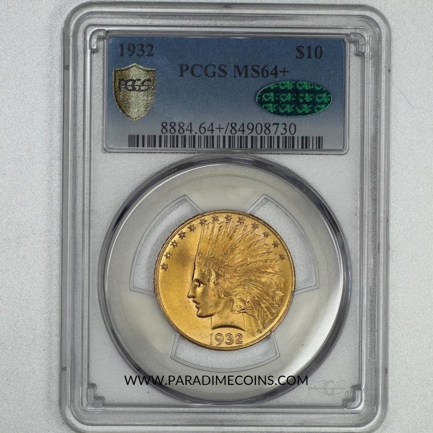 1932 $10 MS64+ PCGS CAC - Paradime Coins | PCGS NGC CACG CAC Rare US Numismatic Coins For Sale