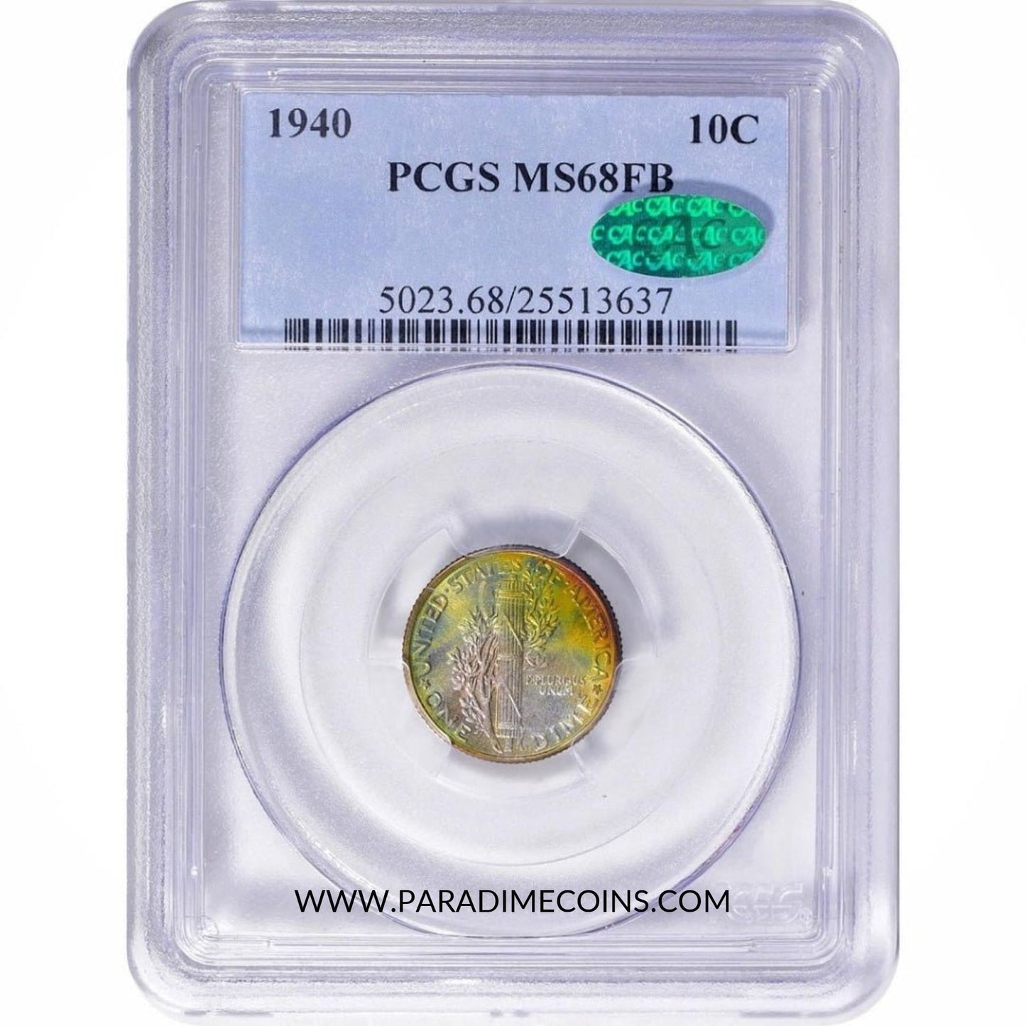 1940 10C MS68 FB PCGS CAC - Paradime Coins | PCGS NGC CACG CAC Rare US Numismatic Coins For Sale