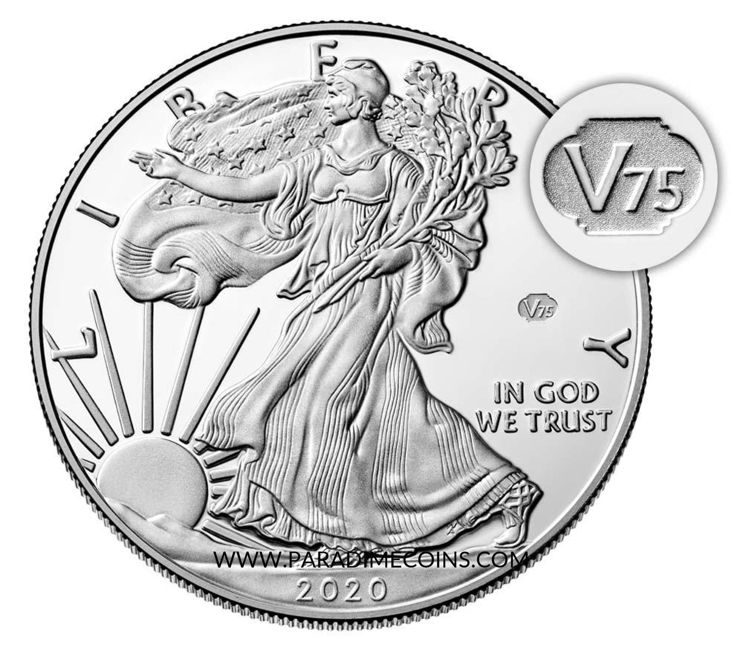 2020 W END OF WWII 75TH ANNIVERSARY NGC PF70UCAMEO First Releases S$1 SILVER EAGLE PROOF V75 PRIVY 20XF - Paradime Coins | PCGS NGC CACG CAC Rare US Numismatic Coins For Sale