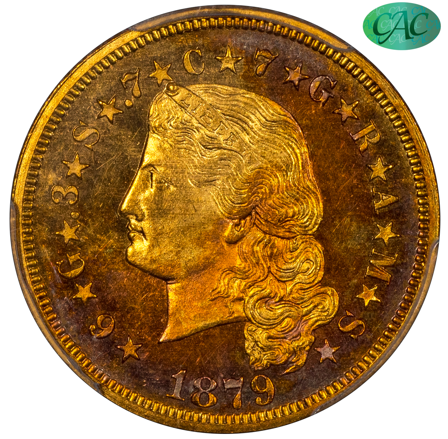 1879 $4 FLOWING HAIR STELLA PR64+ CAM PCGS CAC - $4