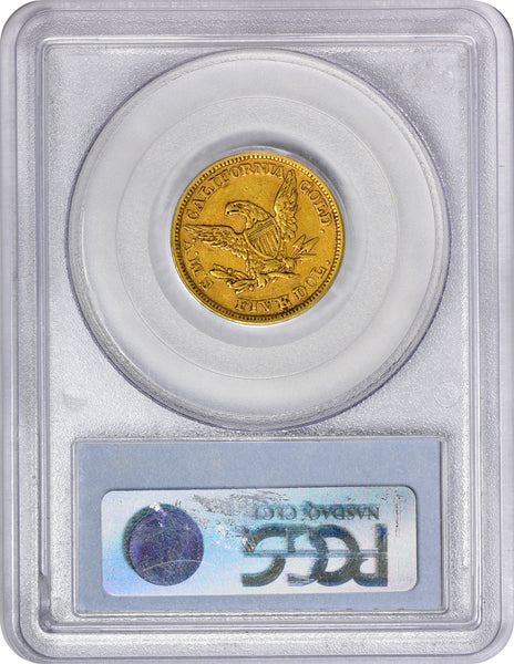 1849 $5 MOFFAT VF25 PCGS CAC