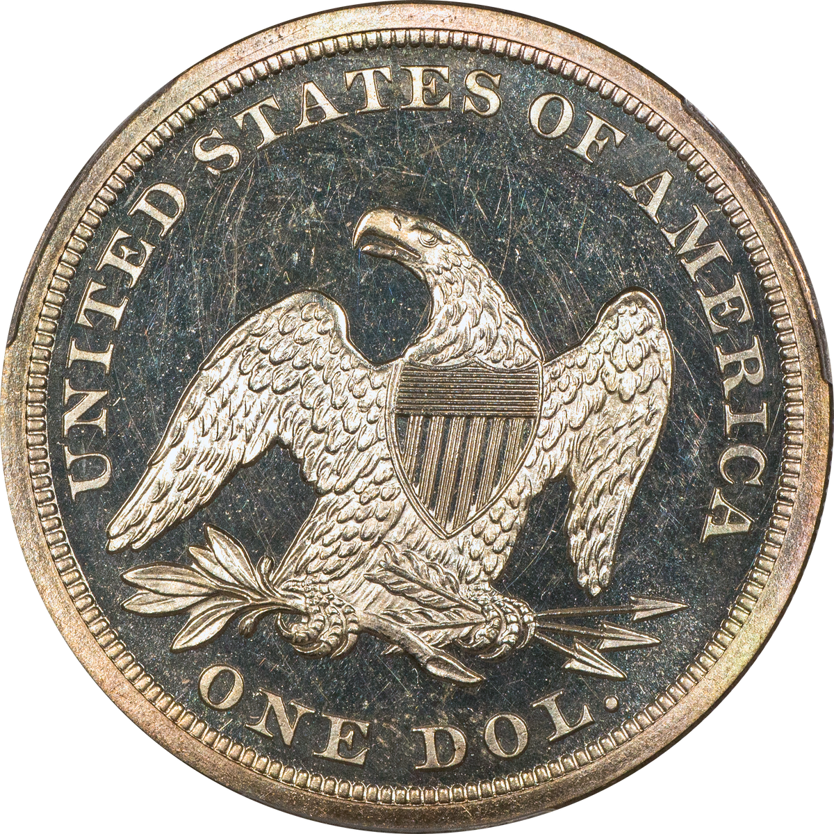 1863 $1 PR64 CAM PCGS CAC