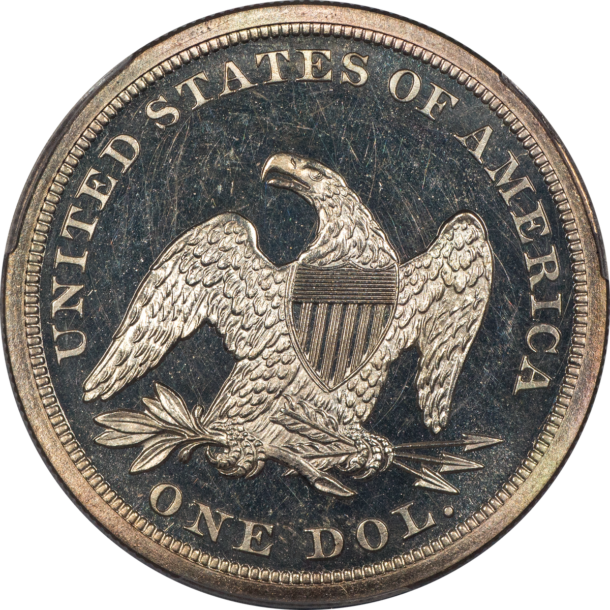 1863 $1 PR64 CAM PCGS CAC