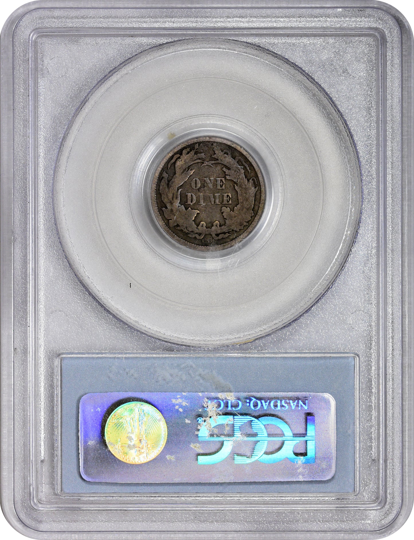 1872-CC 10C F12 PCGS CAC