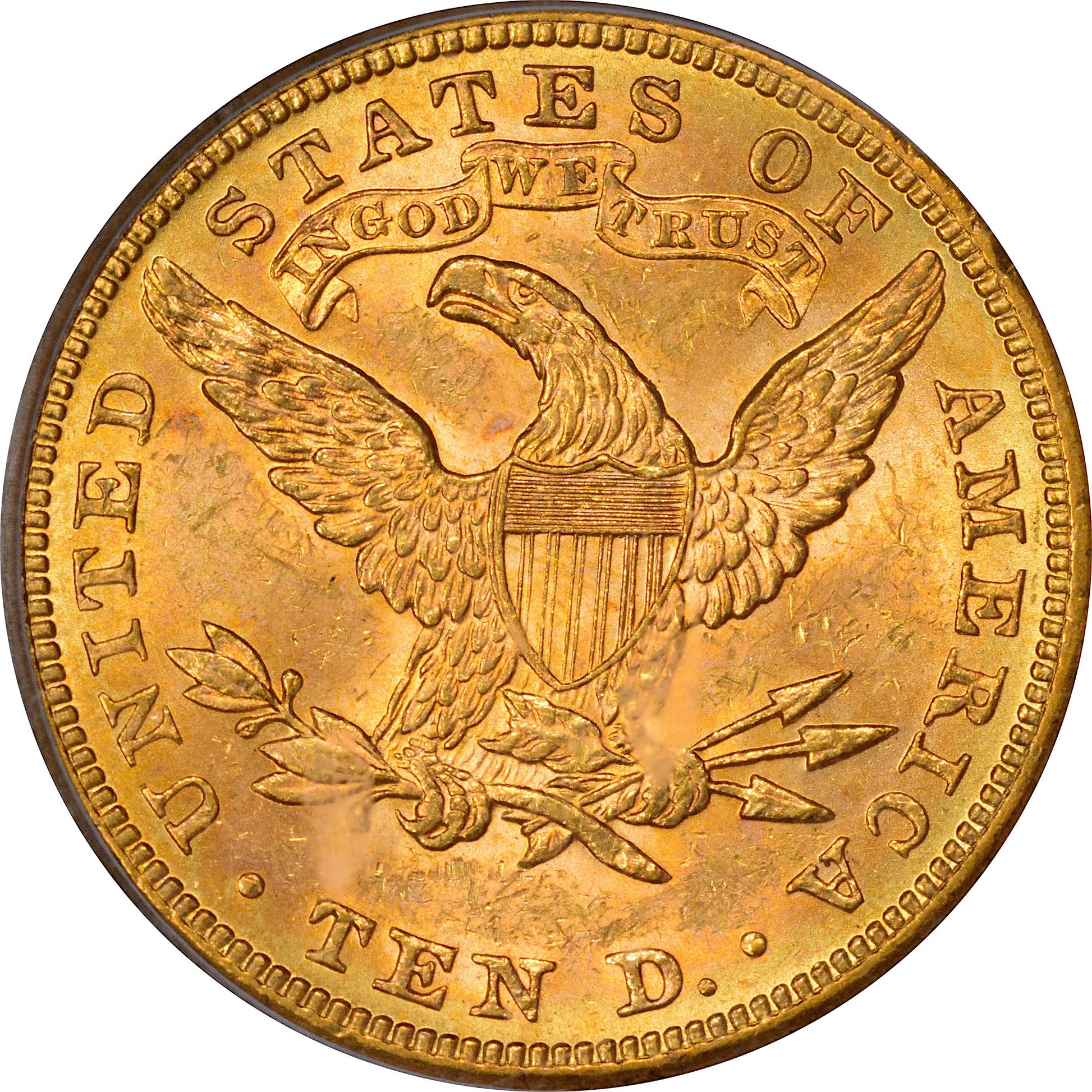 1883 $10 Ms63 Pcgs Cac