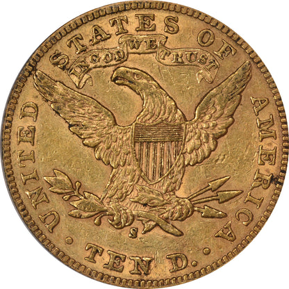 1898-S $10 AU50 PCGS CAC