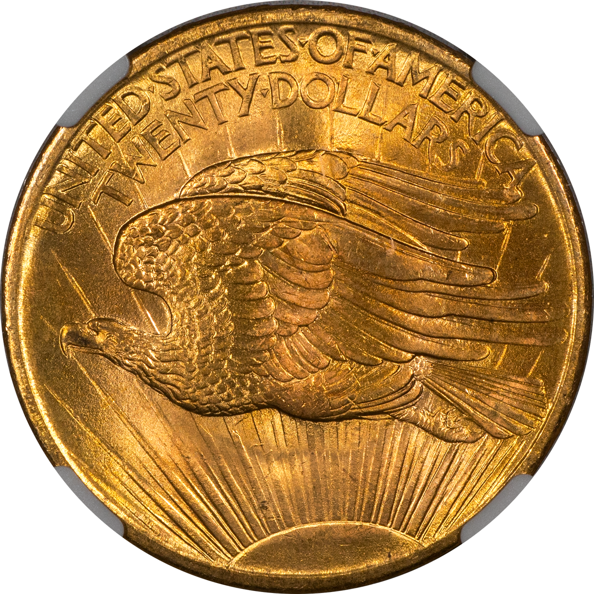 1908 $20 NO MOTTO MS67+ NGC