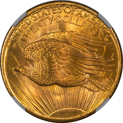 1908 $20 NO MOTTO MS67+ NGC