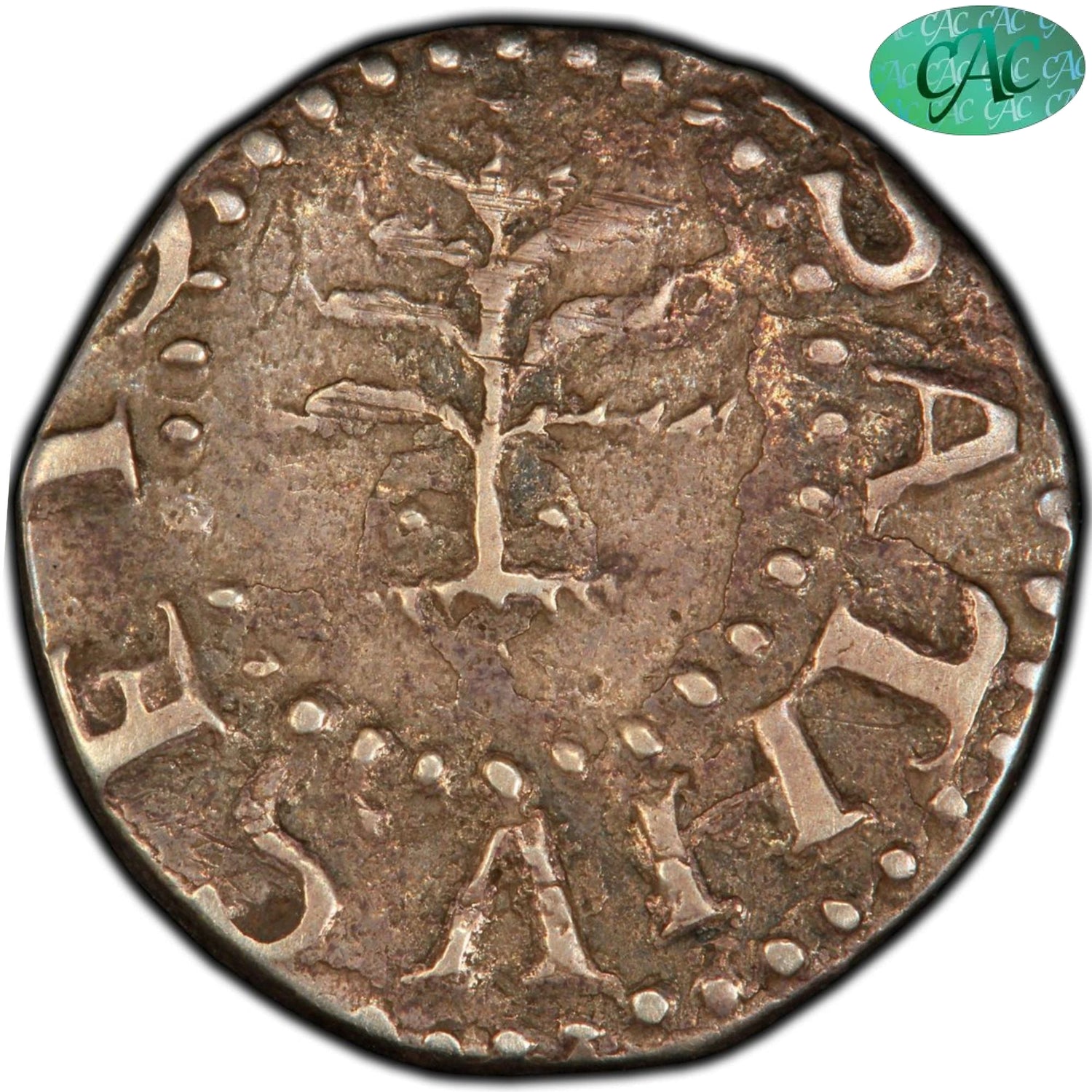 1652 3P THREEPENCE PINE TREE XF45 PCGS CAC Others