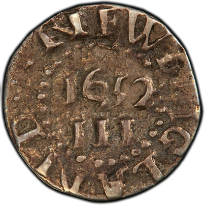 1652 3P THREEPENCE PINE TREE XF45 PCGS CAC Others