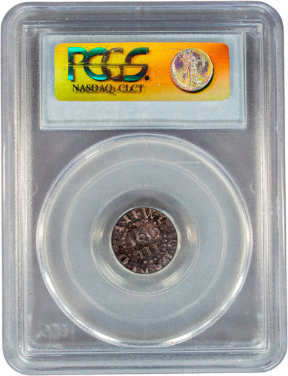 1652 3P THREEPENCE PINE TREE XF45 PCGS CAC  REVERSE HOLDER